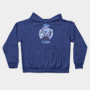 NewJeans blue cute graphic design Kids Hoodie